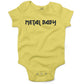 Metal Baby Infant Bodysuit or Raglan Baby Tee-Yellow-3-6 months