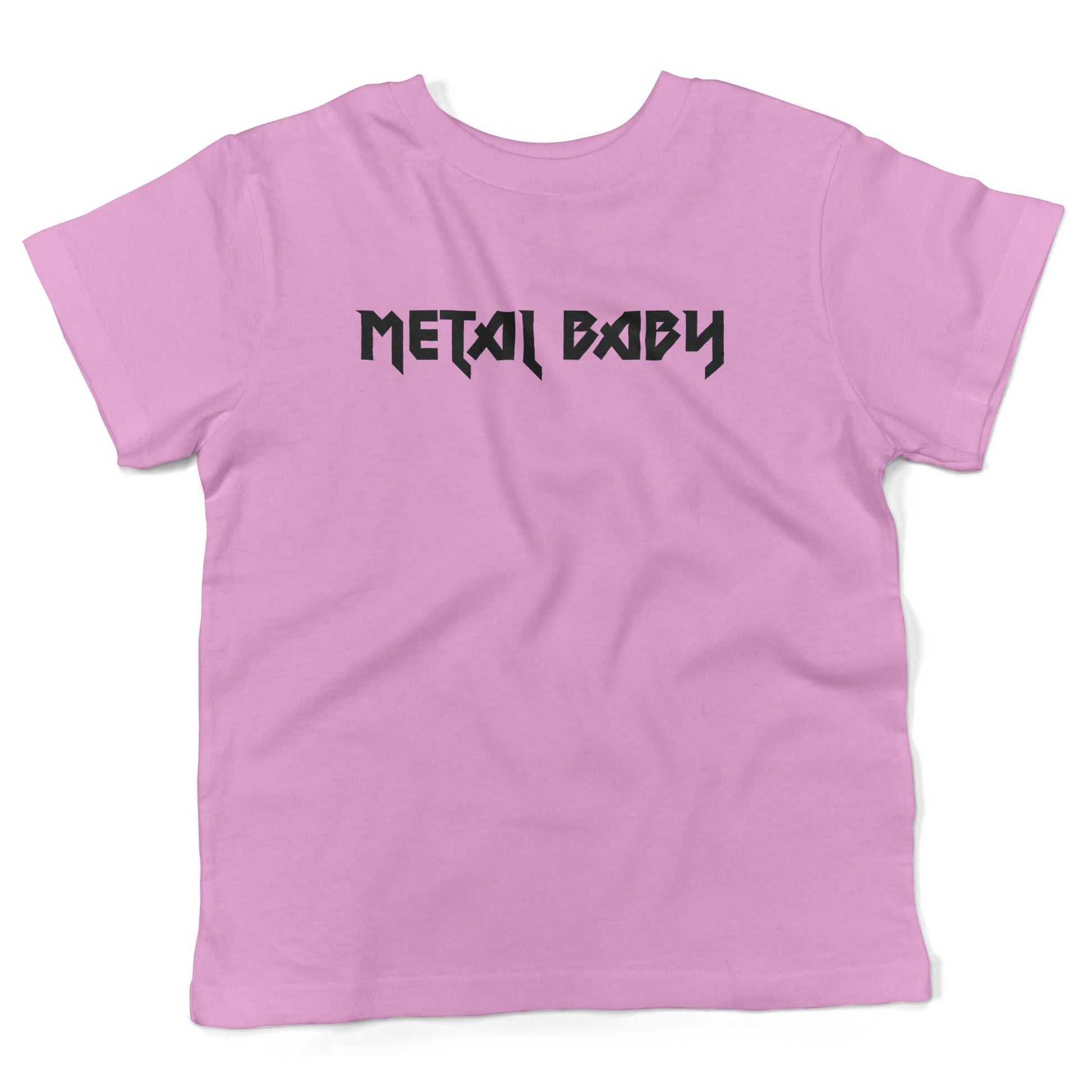 Metal Baby Toddler Shirt-Organic Pink-2T