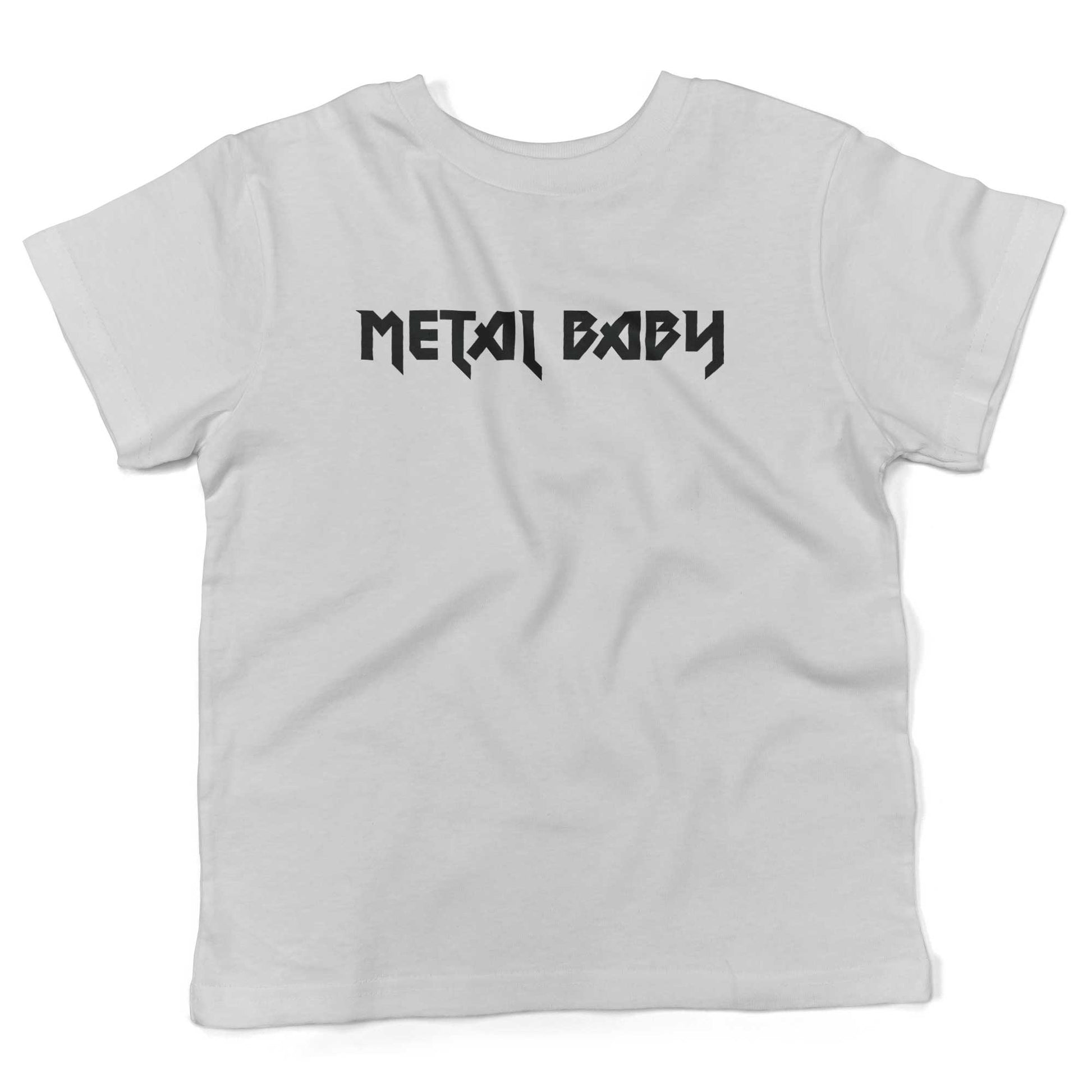Metal Baby Toddler Shirt-White-2T
