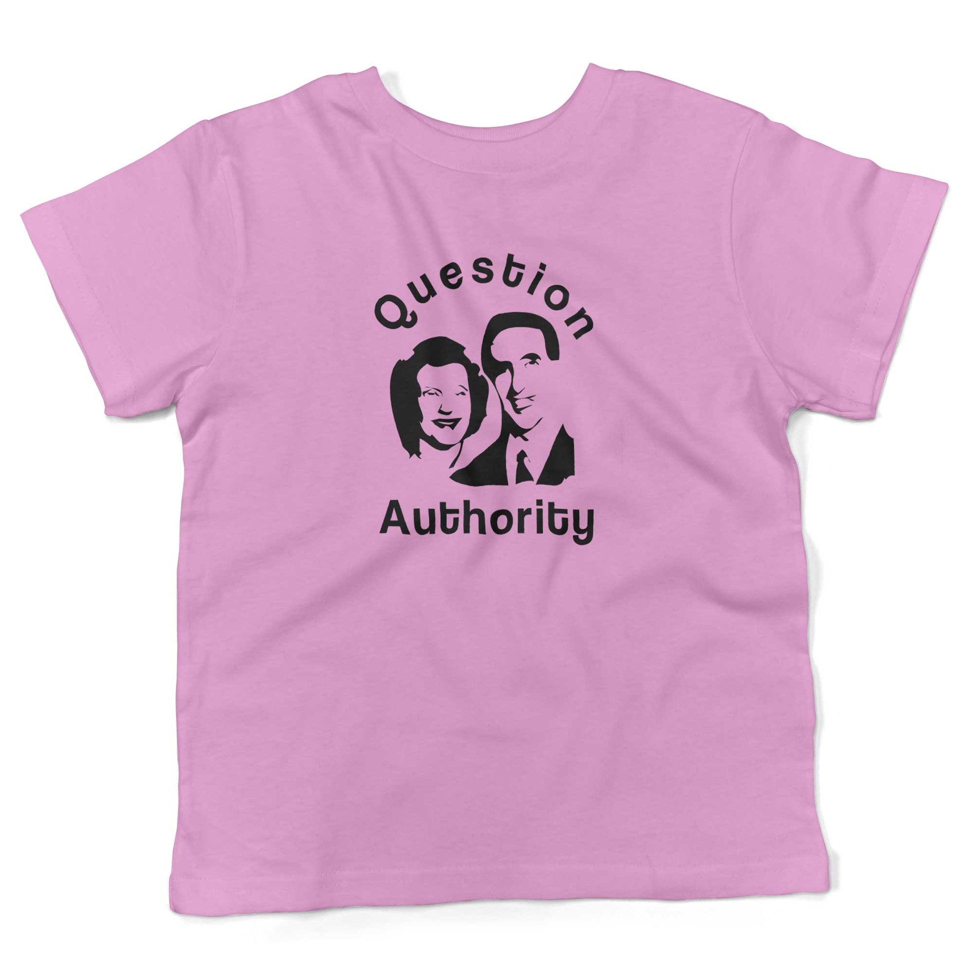 Question Authority Toddler Shirt-Organic Pink-2T