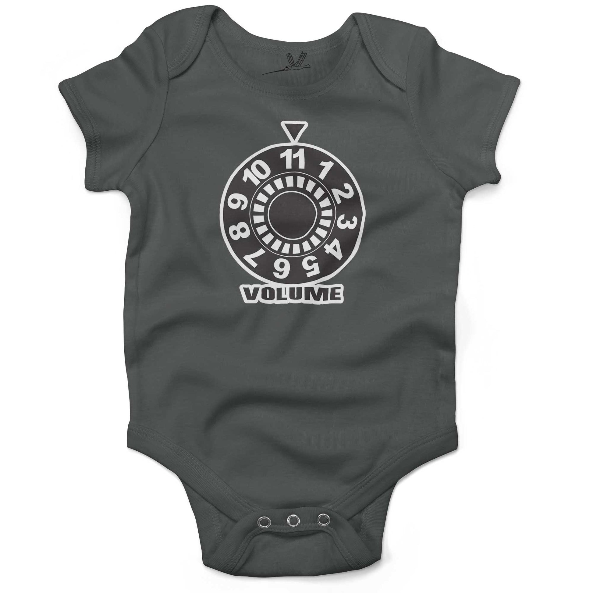 Turn It Up To 11 Infant Bodysuit or Raglan Baby Tee-Organic Asphalt-3-6 months