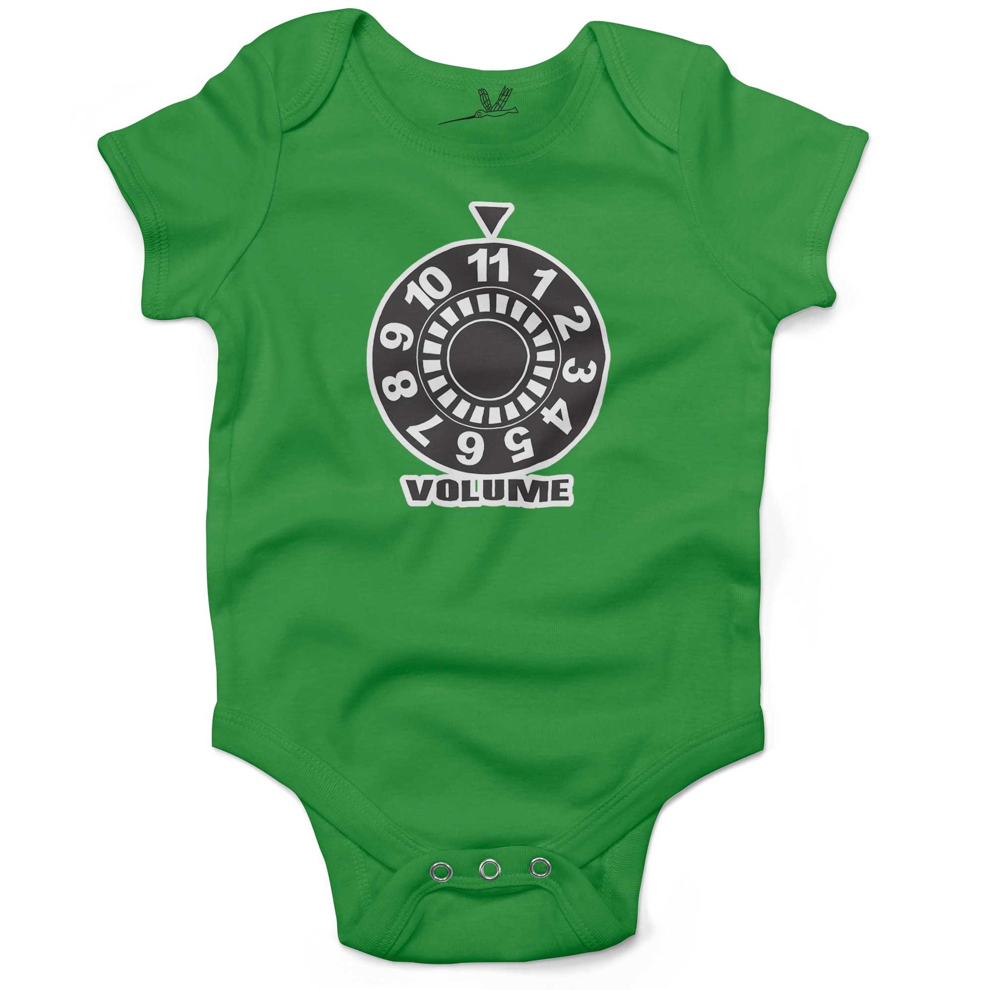 Turn It Up To 11 Infant Bodysuit or Raglan Baby Tee-Grass Green-3-6 months