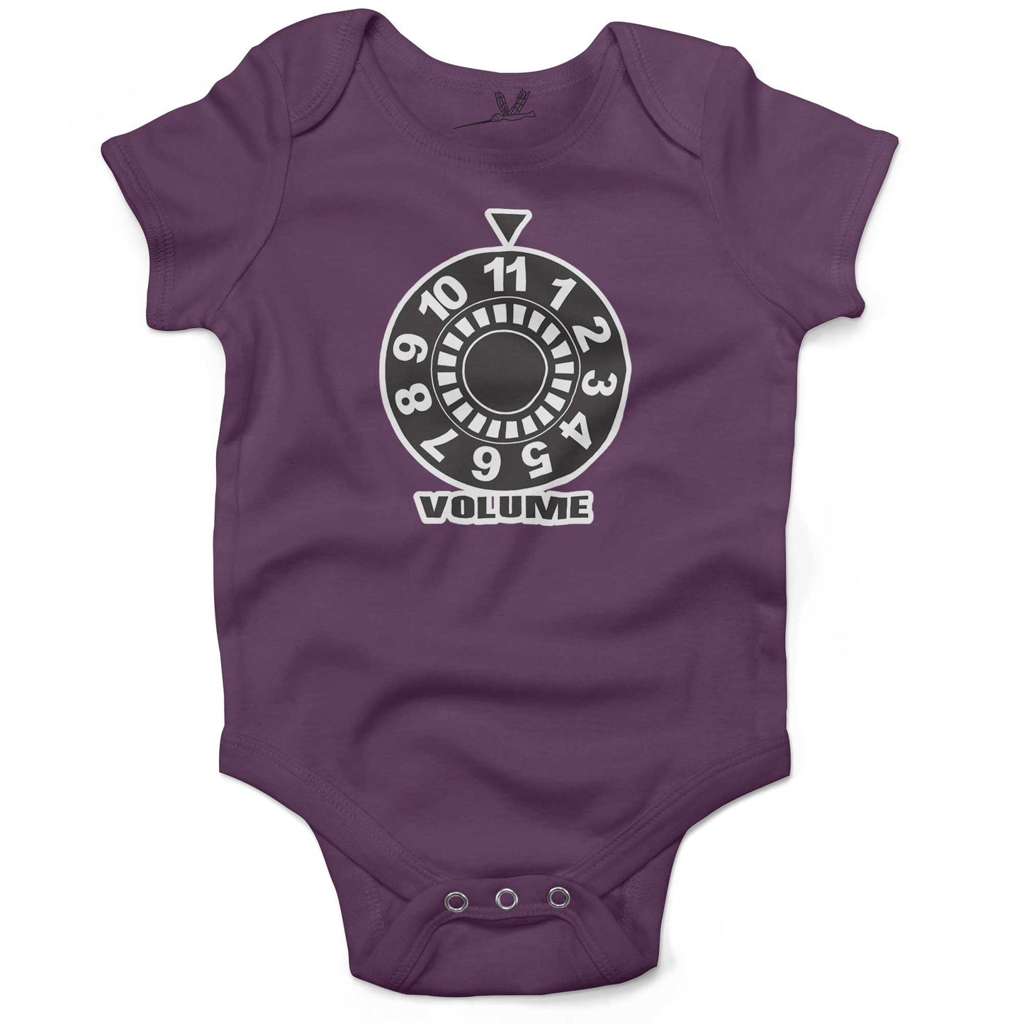 Turn It Up To 11 Infant Bodysuit or Raglan Baby Tee-Organic Purple-3-6 months
