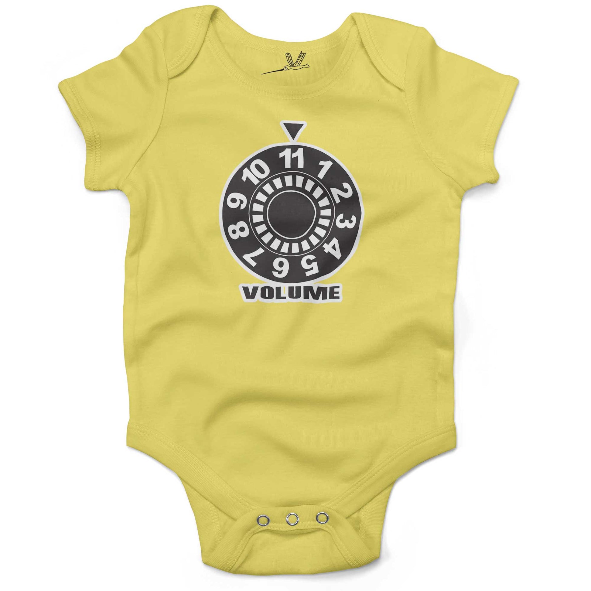 Turn It Up To 11 Infant Bodysuit or Raglan Baby Tee-Yellow-3-6 months