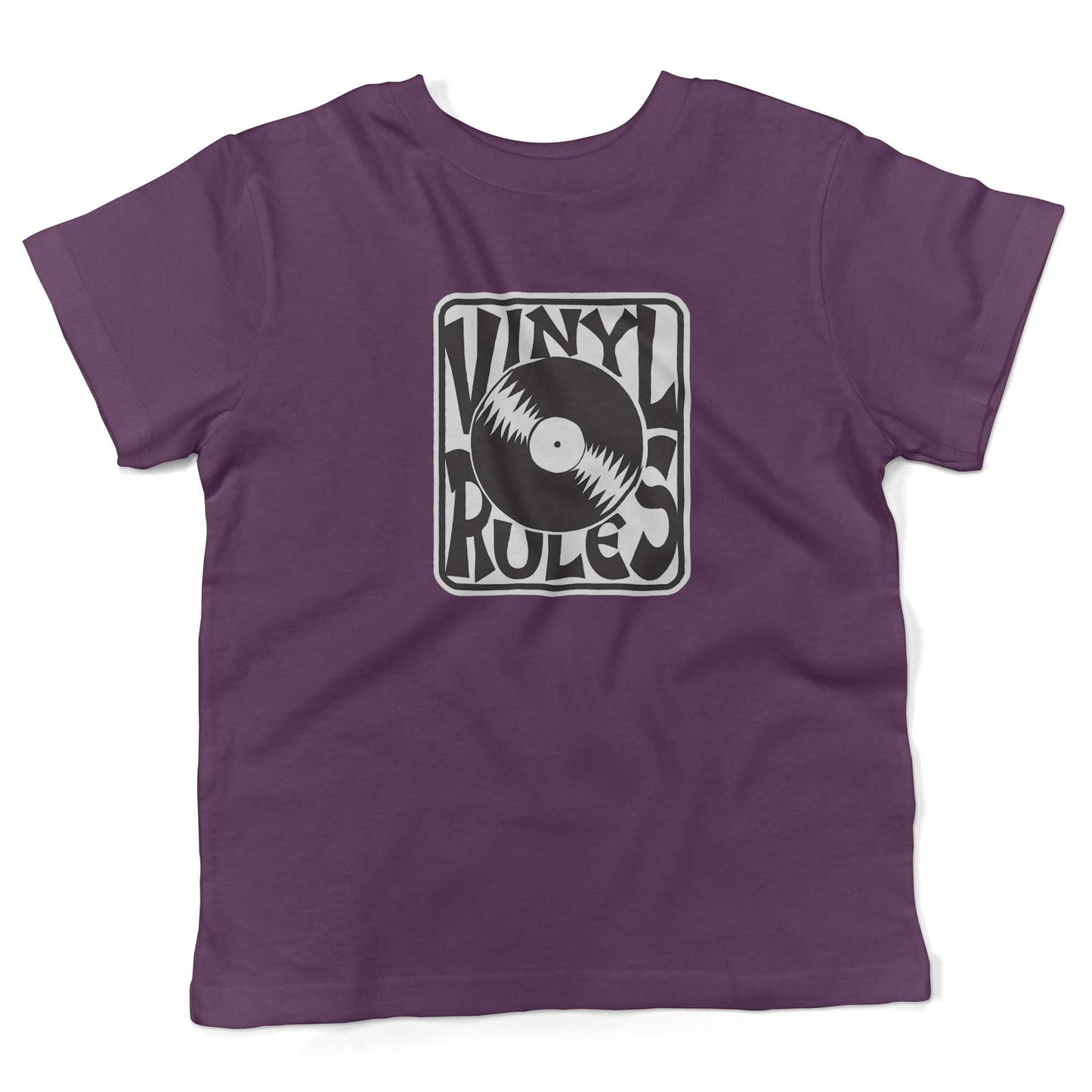 Vinyl Rules Toddler Shirt-Organic Purple-2T