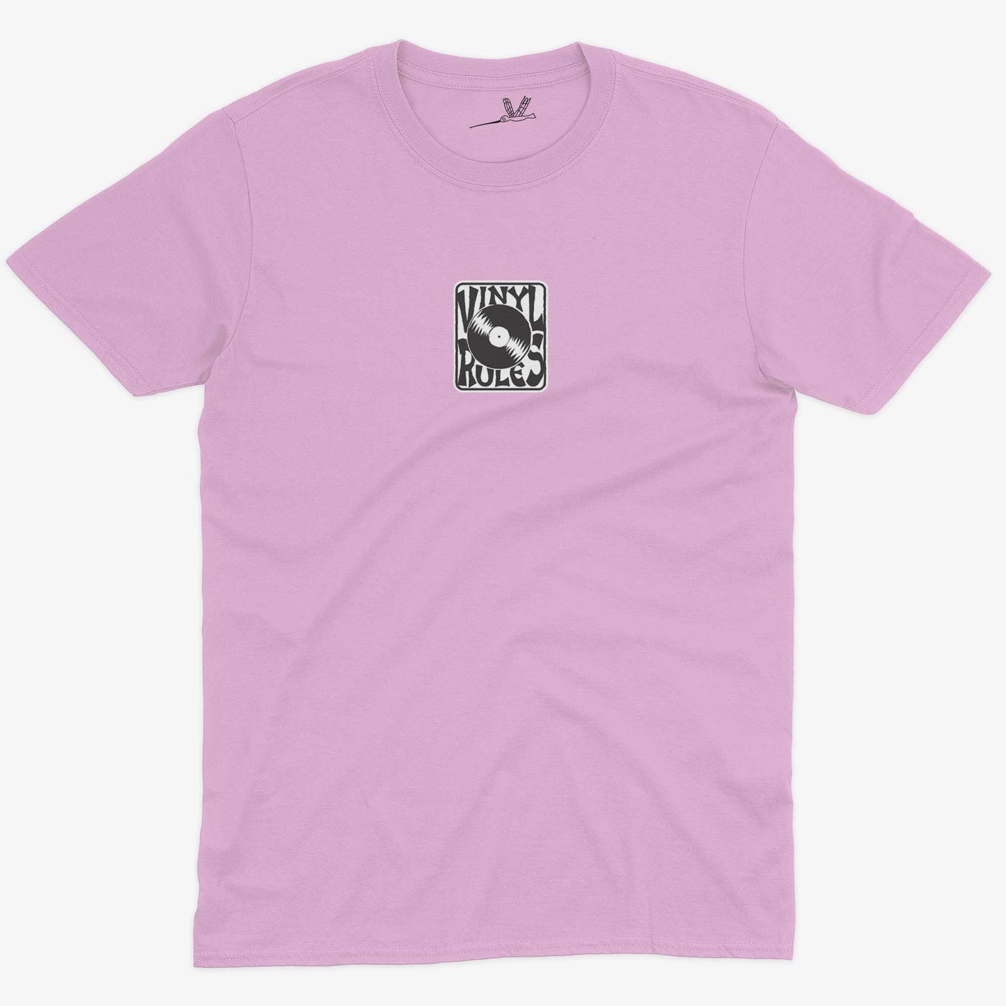 Vinyl Rules Unisex Or Women's Cotton T-shirt-Pink-Unisex