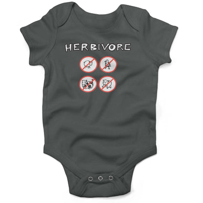 Herbivore Infant Bodysuit or Raglan Tee-Organic Asphalt-3-6 months