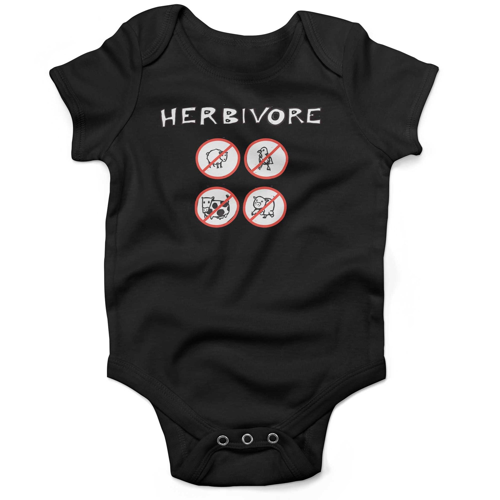 Herbivore Infant Bodysuit or Raglan Tee-Organic Black-3-6 months