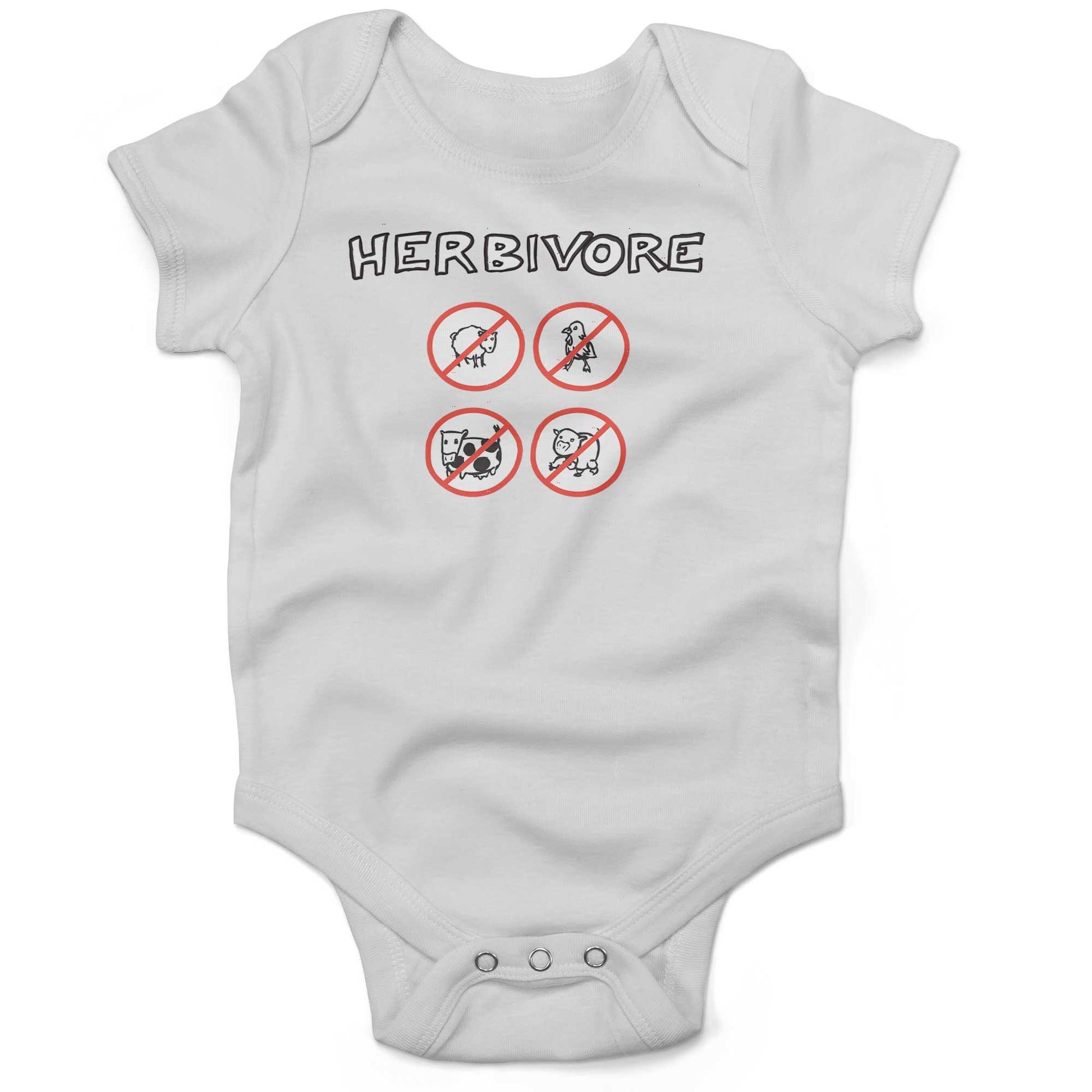 Herbivore Infant Bodysuit or Raglan Tee-White-3-6 months