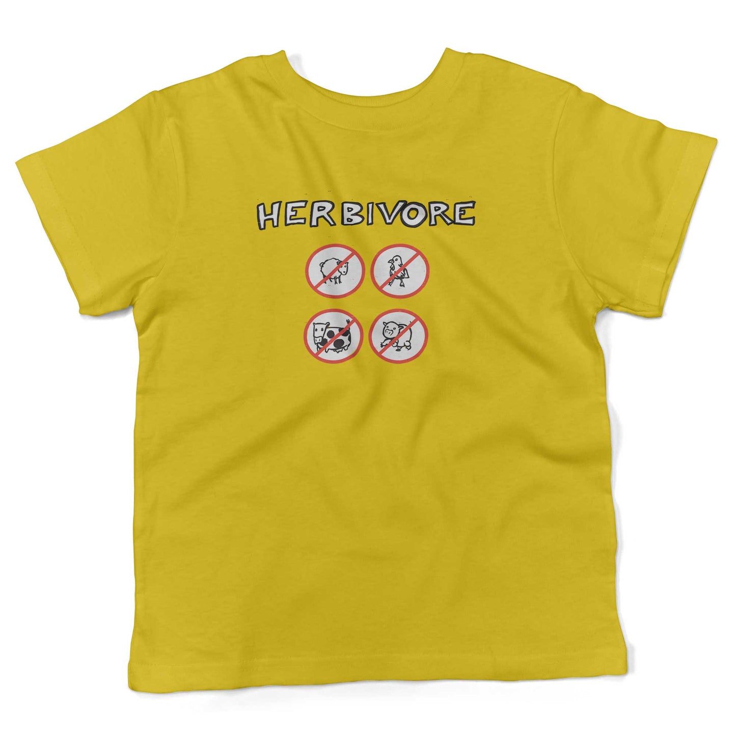 Herbivore Toddler Shirt-Sunshine Yellow-2T