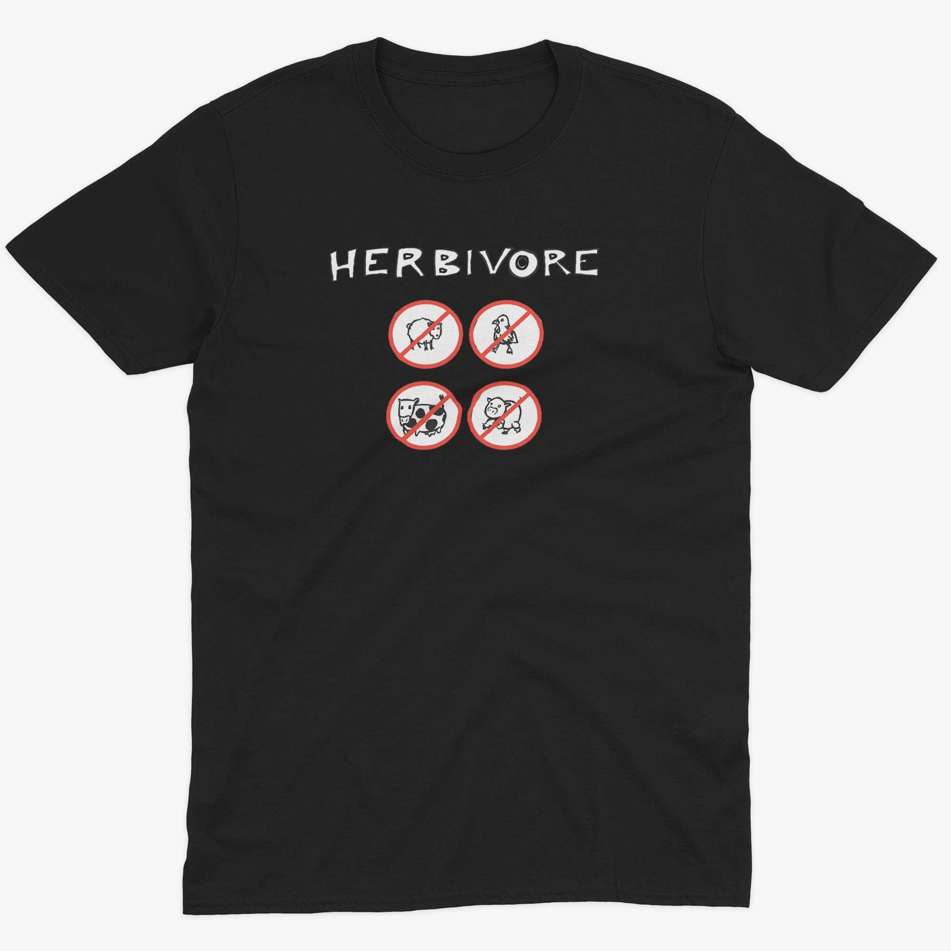Herbivore Unisex Or Women's Cotton T-shirt-Black-Unisex