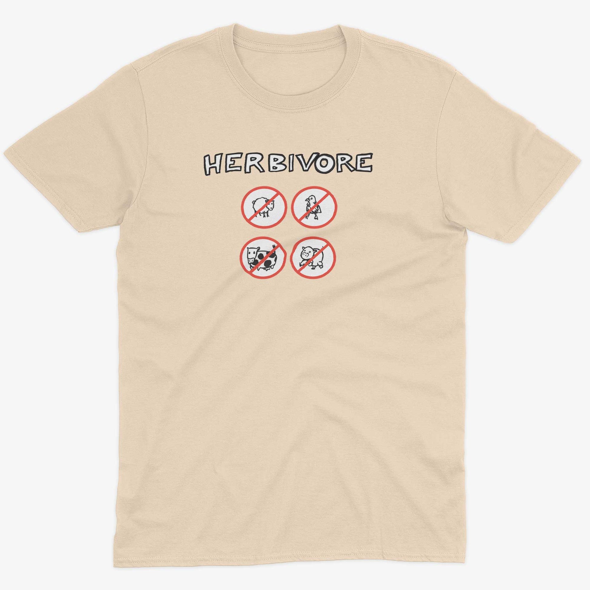 Herbivore Unisex Or Women's Cotton T-shirt-Organic Natural-Unisex