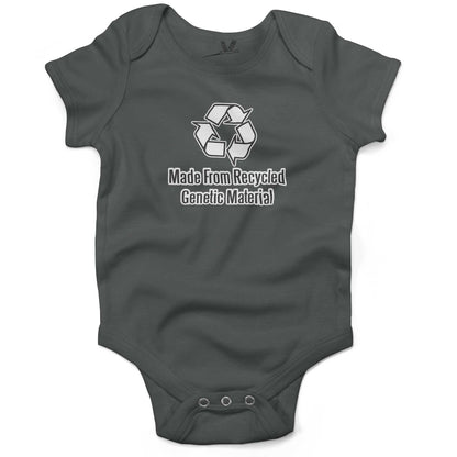 Made From Recycled Materials Infant Bodysuit or Raglan Baby Tee-Organic Asphalt-3-6 months