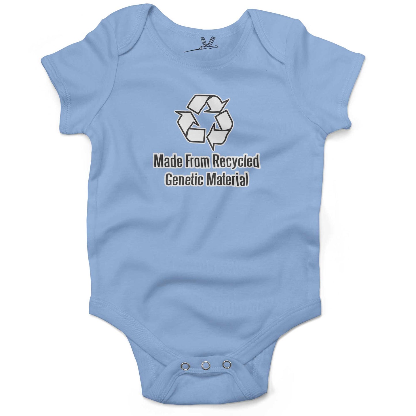 Made From Recycled Materials Infant Bodysuit or Raglan Baby Tee-Organic Baby Blue-3-6 months