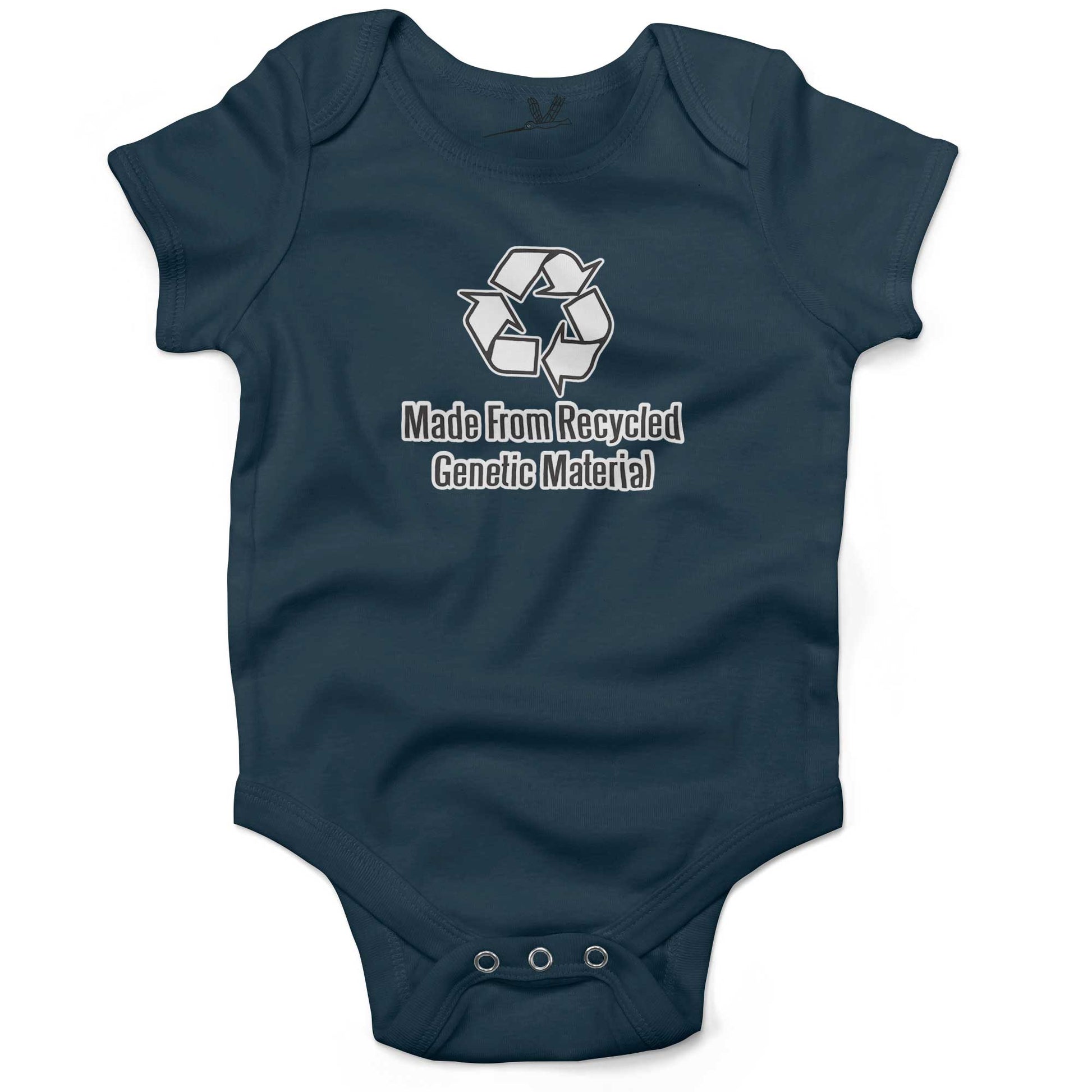 Made From Recycled Materials Infant Bodysuit or Raglan Baby Tee-Organic Pacific Blue-3-6 months