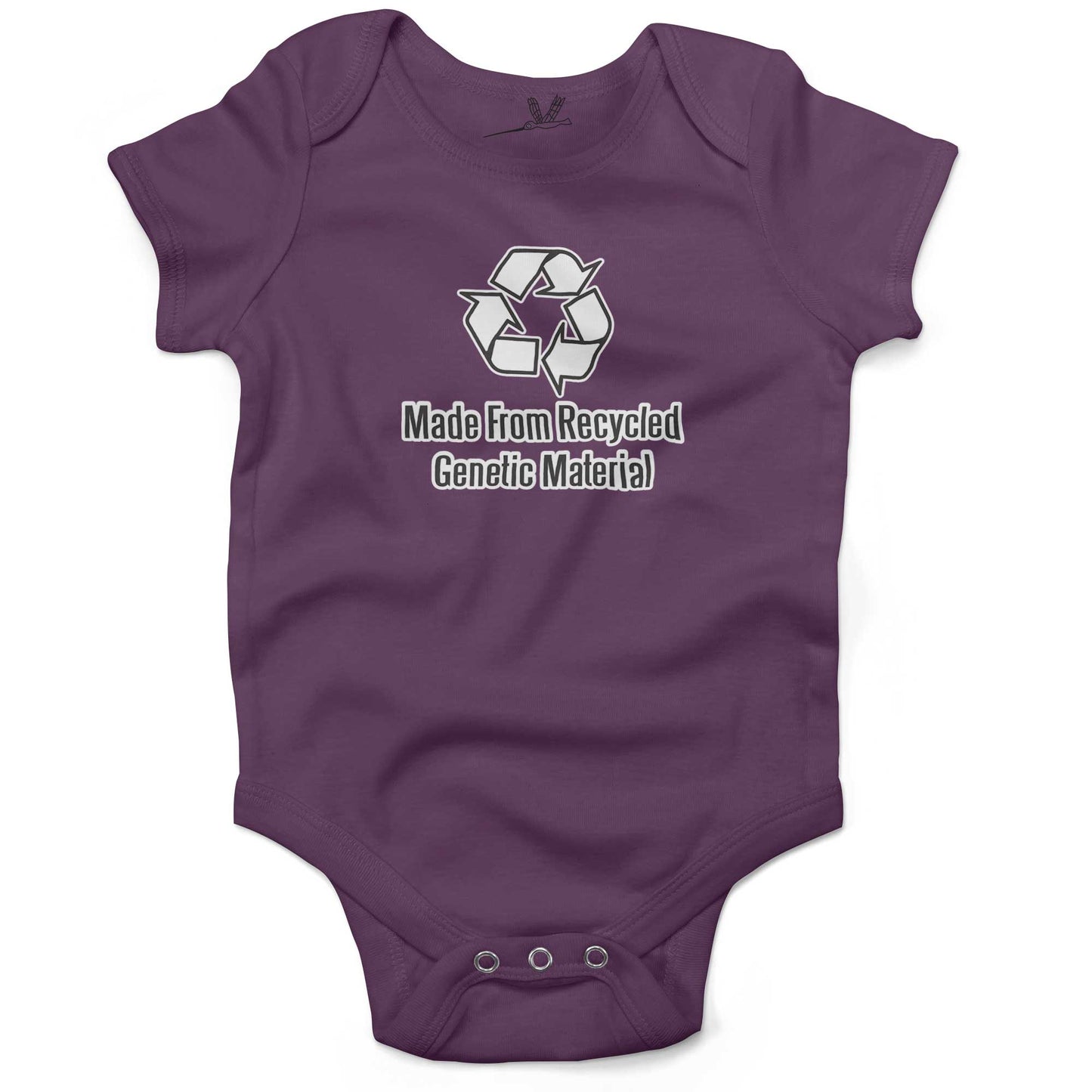 Made From Recycled Materials Infant Bodysuit or Raglan Baby Tee-Organic Purple-3-6 months