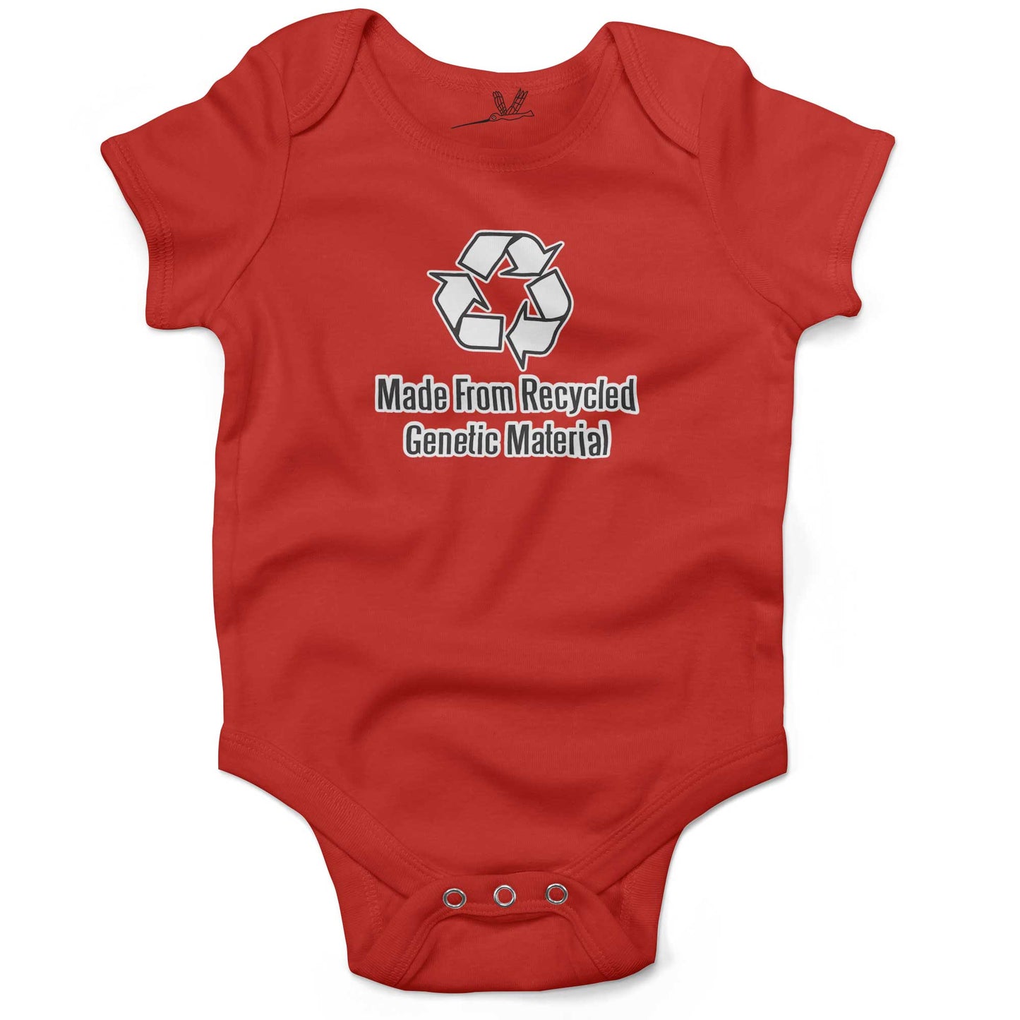 Made From Recycled Materials Infant Bodysuit or Raglan Baby Tee-Organic Red-3-6 months