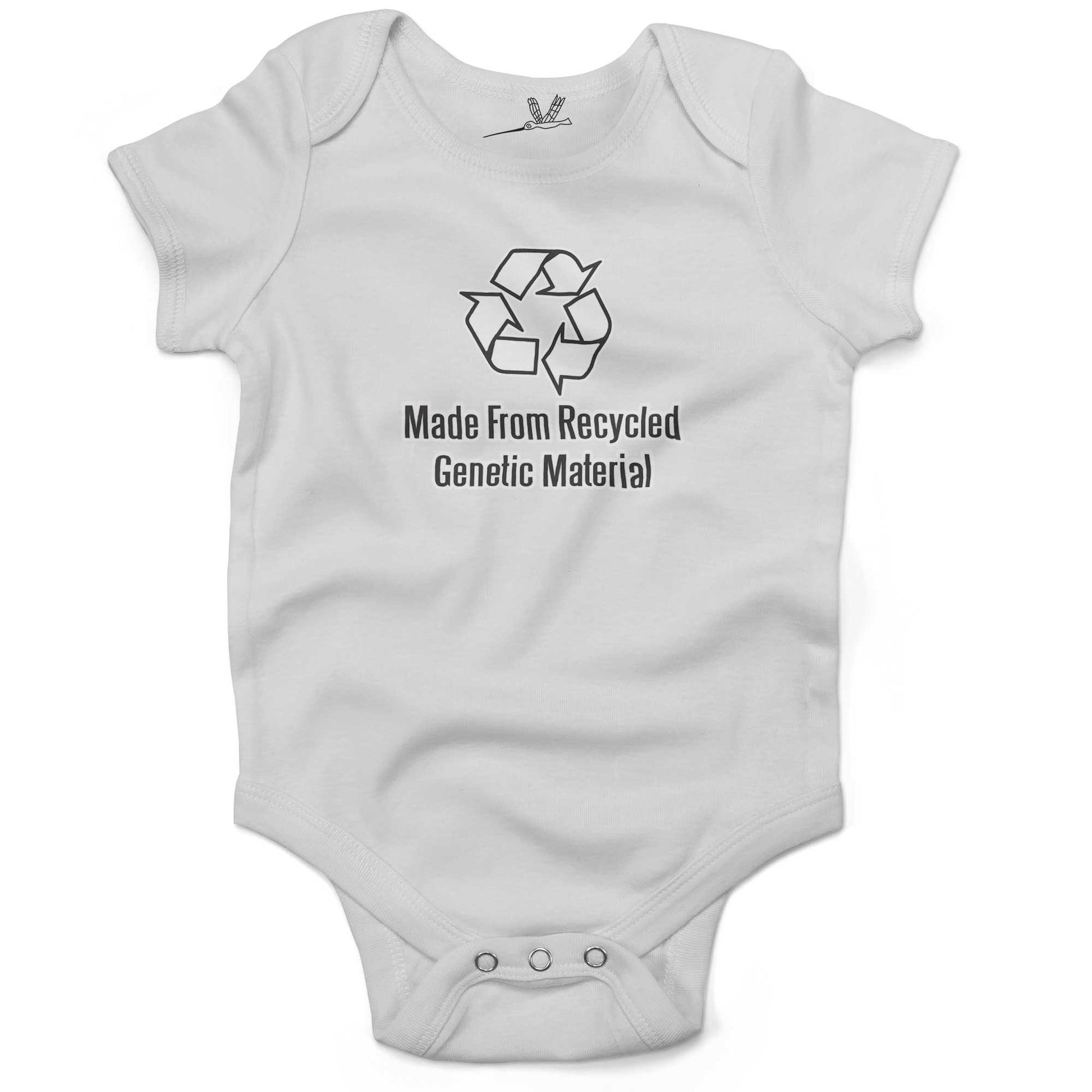 Made From Recycled Materials Infant Bodysuit or Raglan Baby Tee-White-3-6 months