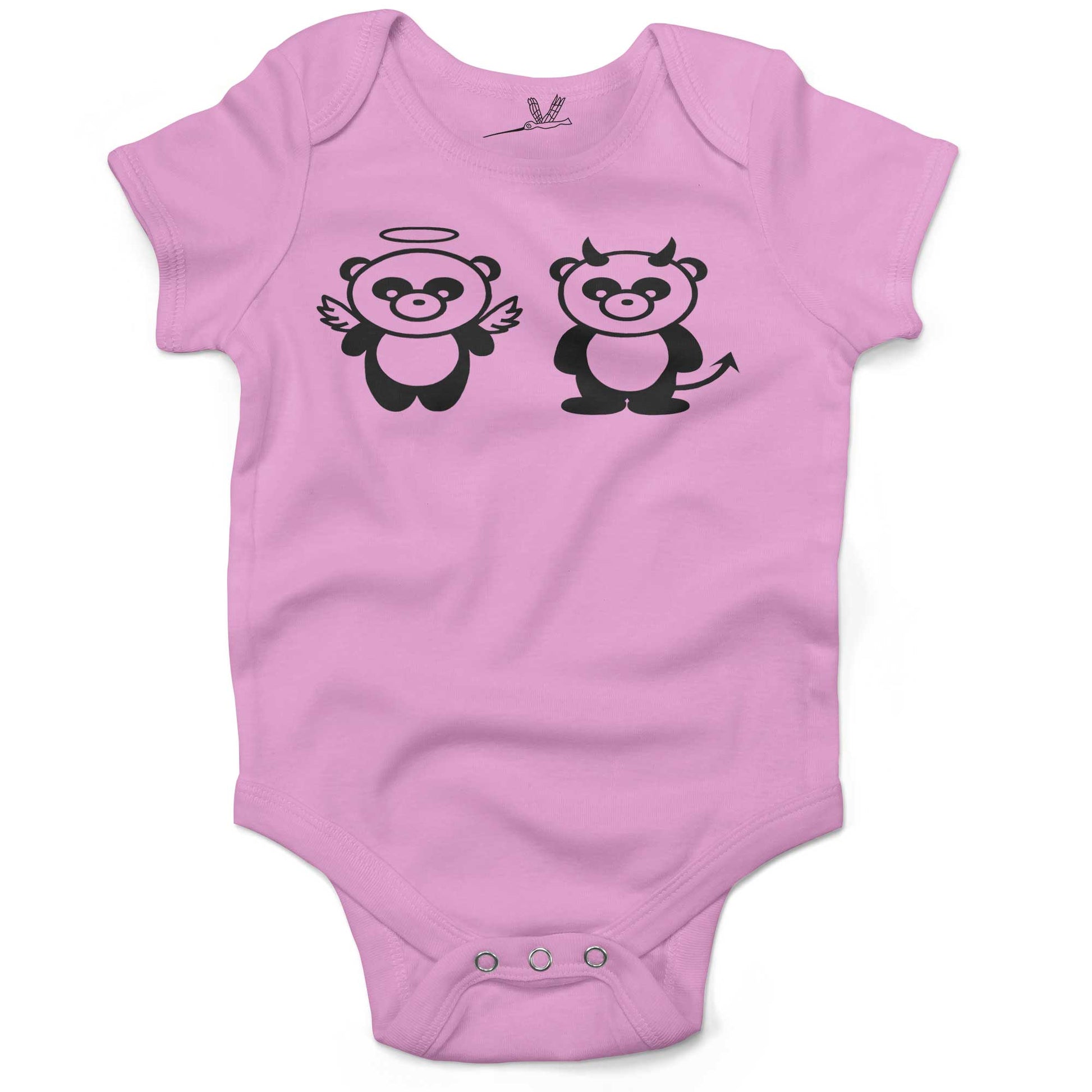 Good Panda, Bad Panda Infant Bodysuit or Raglan Tee-Organic Pink-3-6 months