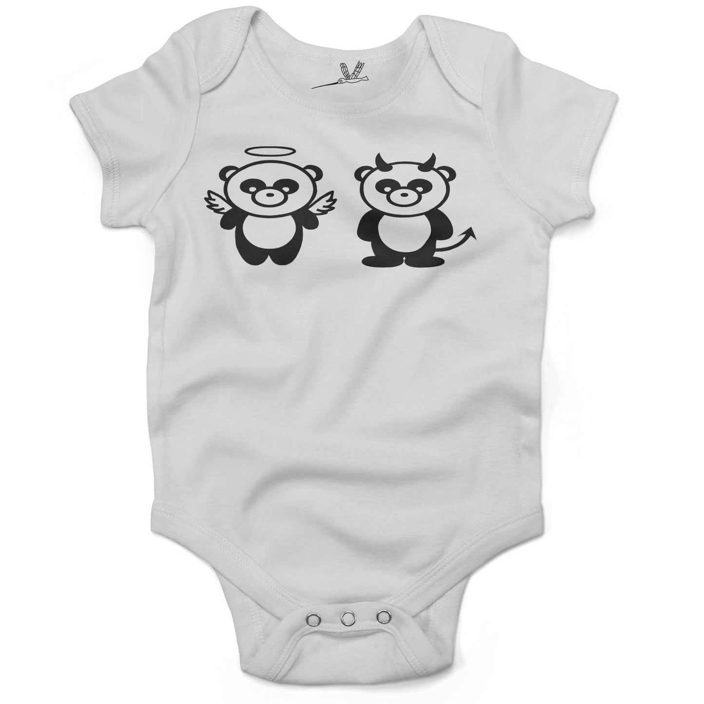 Good Panda, Bad Panda Infant Bodysuit or Raglan Tee-White-3-6 months