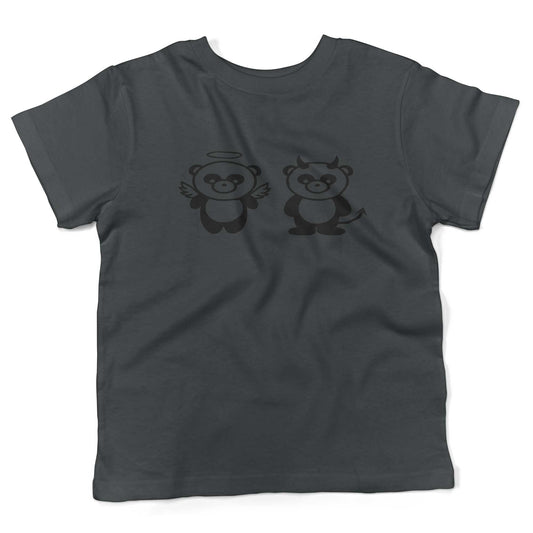 Good Panda, Bad Panda Toddler Shirt-Asphalt-2T