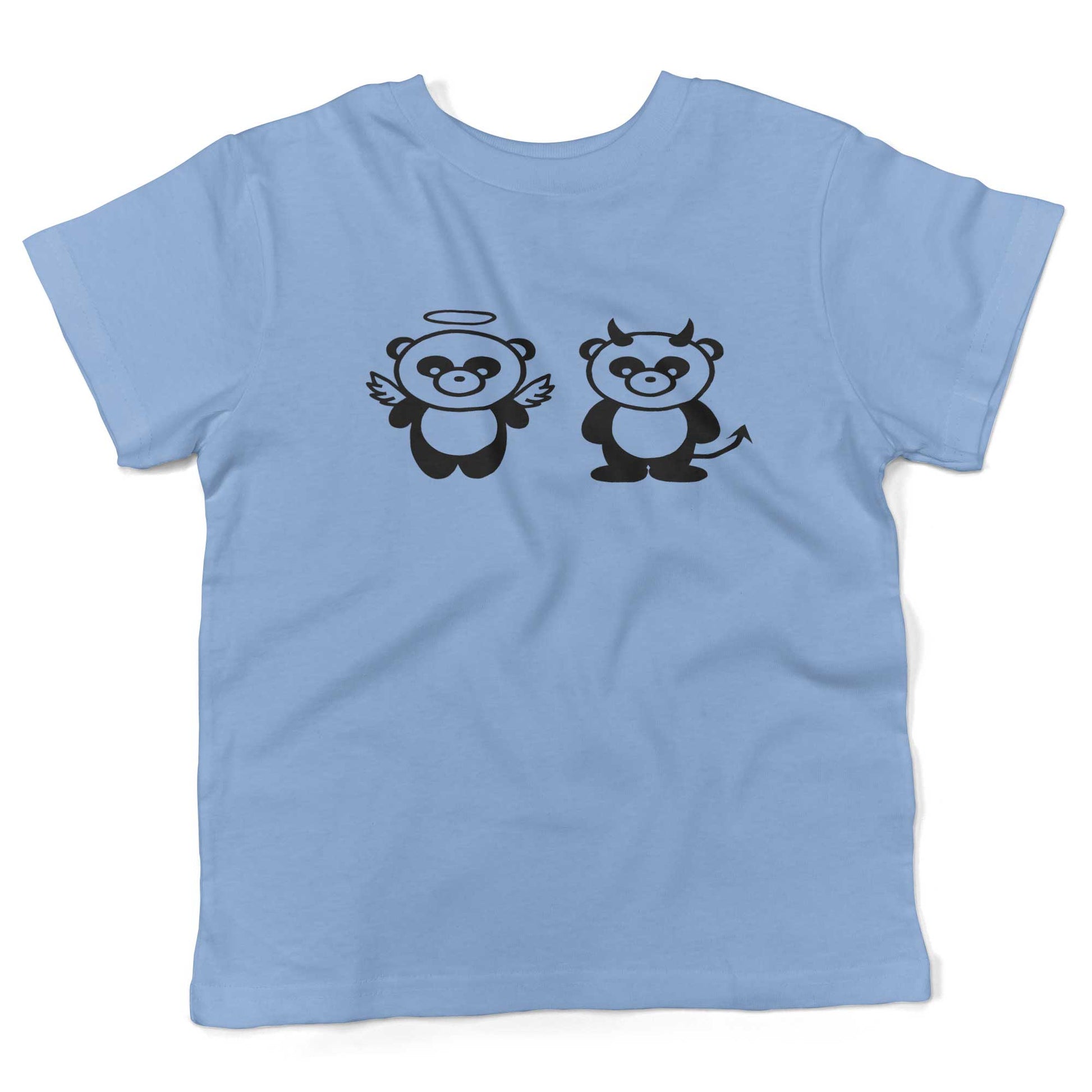 Good Panda, Bad Panda Toddler Shirt-Organic Baby Blue-2T