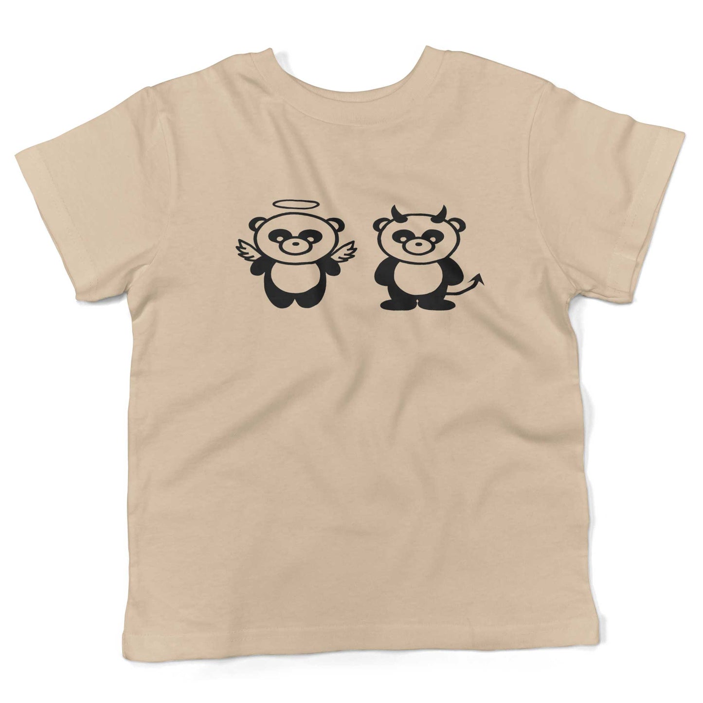 Good Panda, Bad Panda Toddler Shirt-Organic Natural-2T