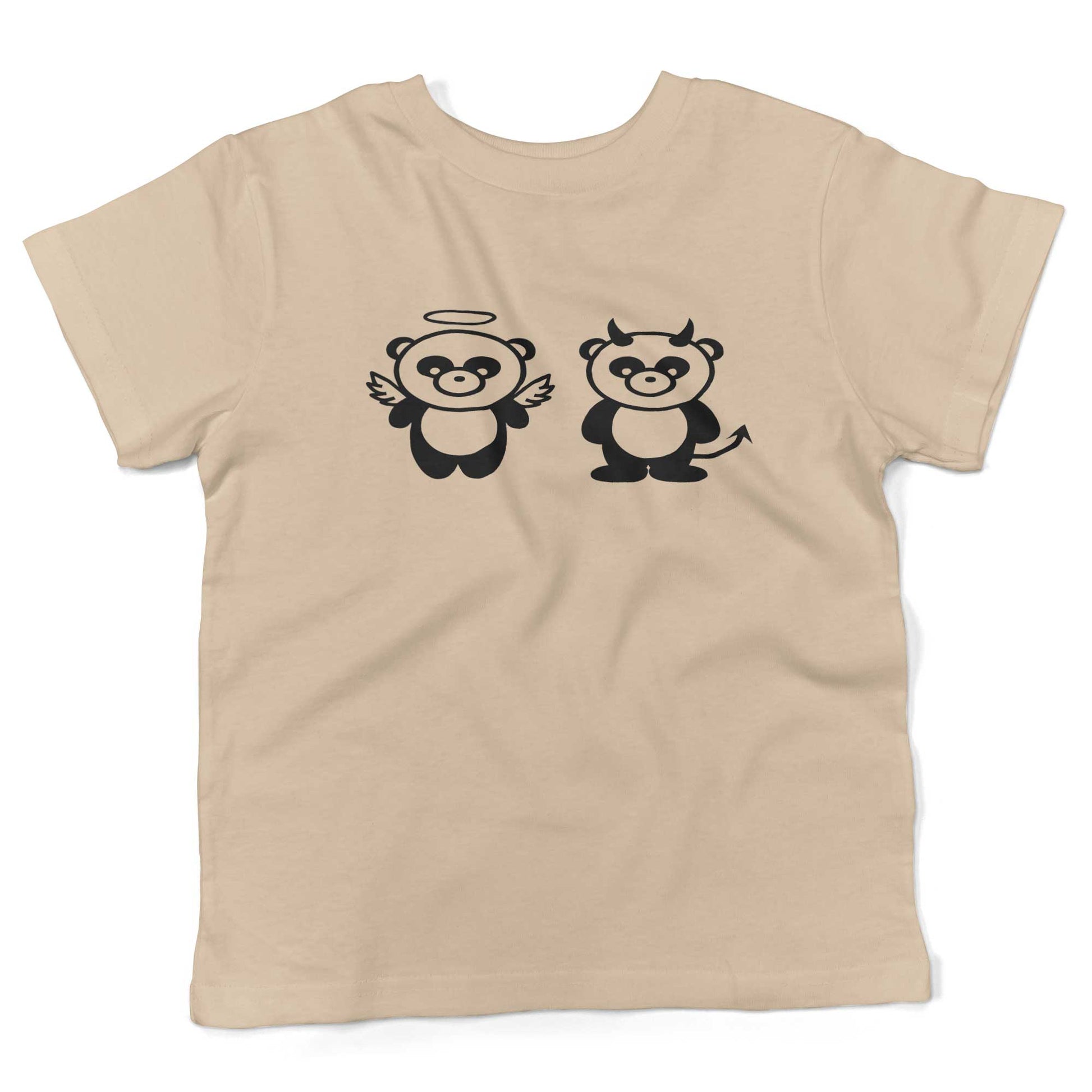 Good Panda, Bad Panda Toddler Shirt-Organic Natural-2T