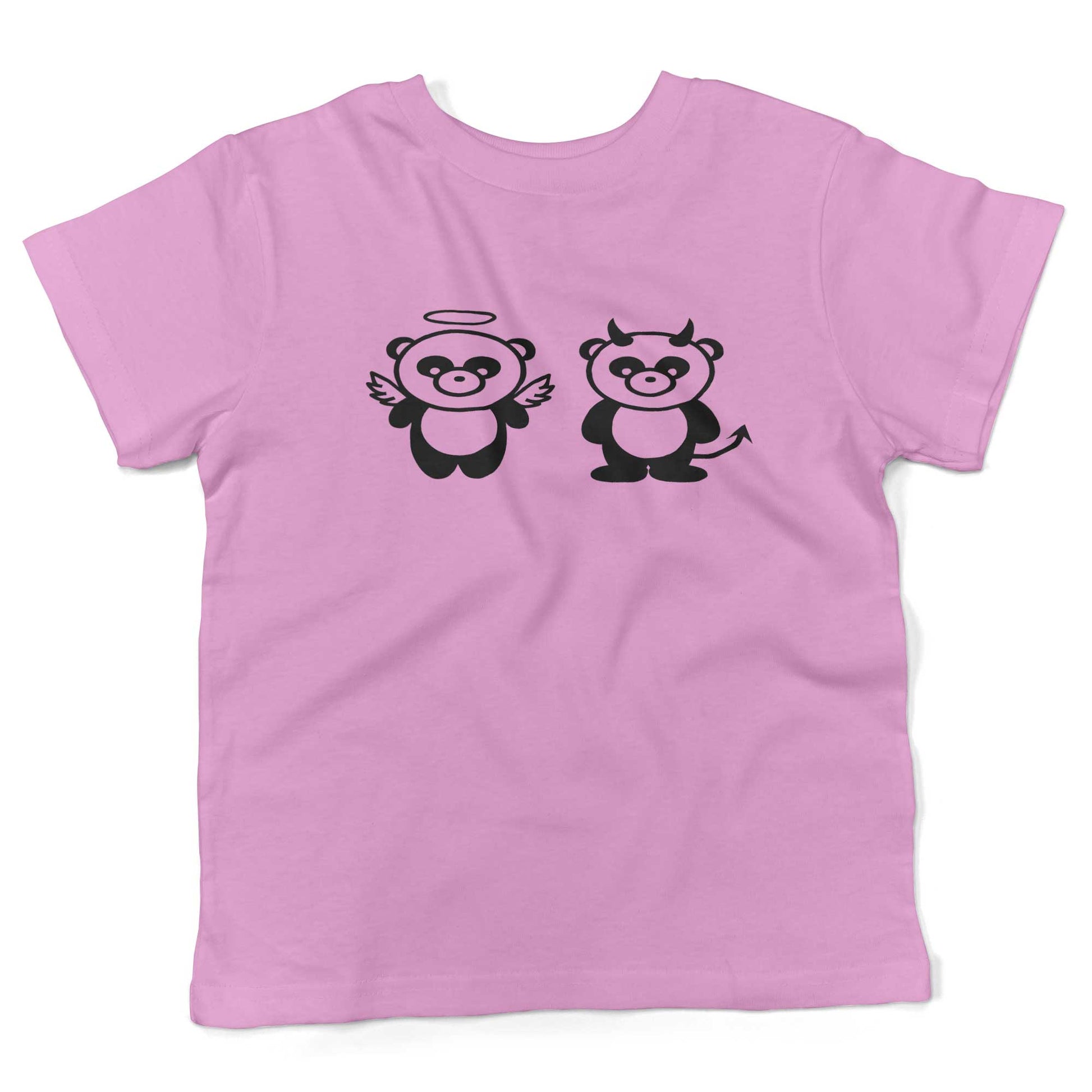 Good Panda, Bad Panda Toddler Shirt-Organic Pink-2T