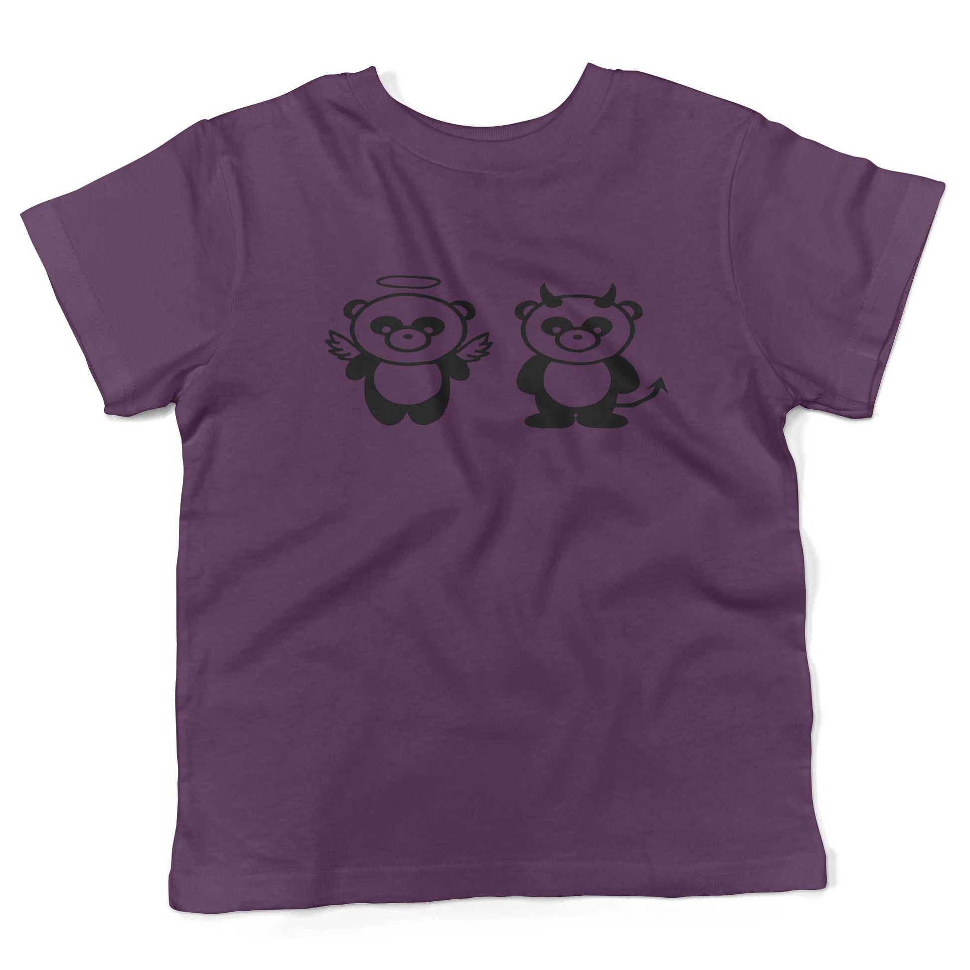 Good Panda, Bad Panda Toddler Shirt-Organic Purple-2T