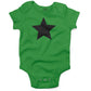 Five Point Star Infant Bodysuit-Grass Green-Black Star