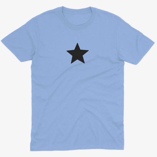 Star Unisex Or Women's Cotton T-shirt-Organic Baby Blue-Unisex