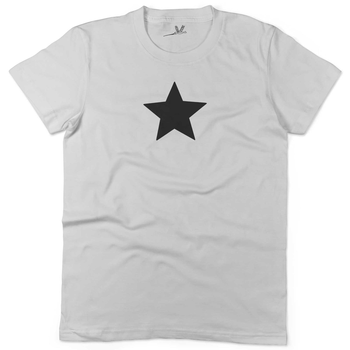 Star Unisex Or Women's Cotton T-shirt-White-Women