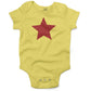 Five Point Star Infant Bodysuit-Yellow-Red Star