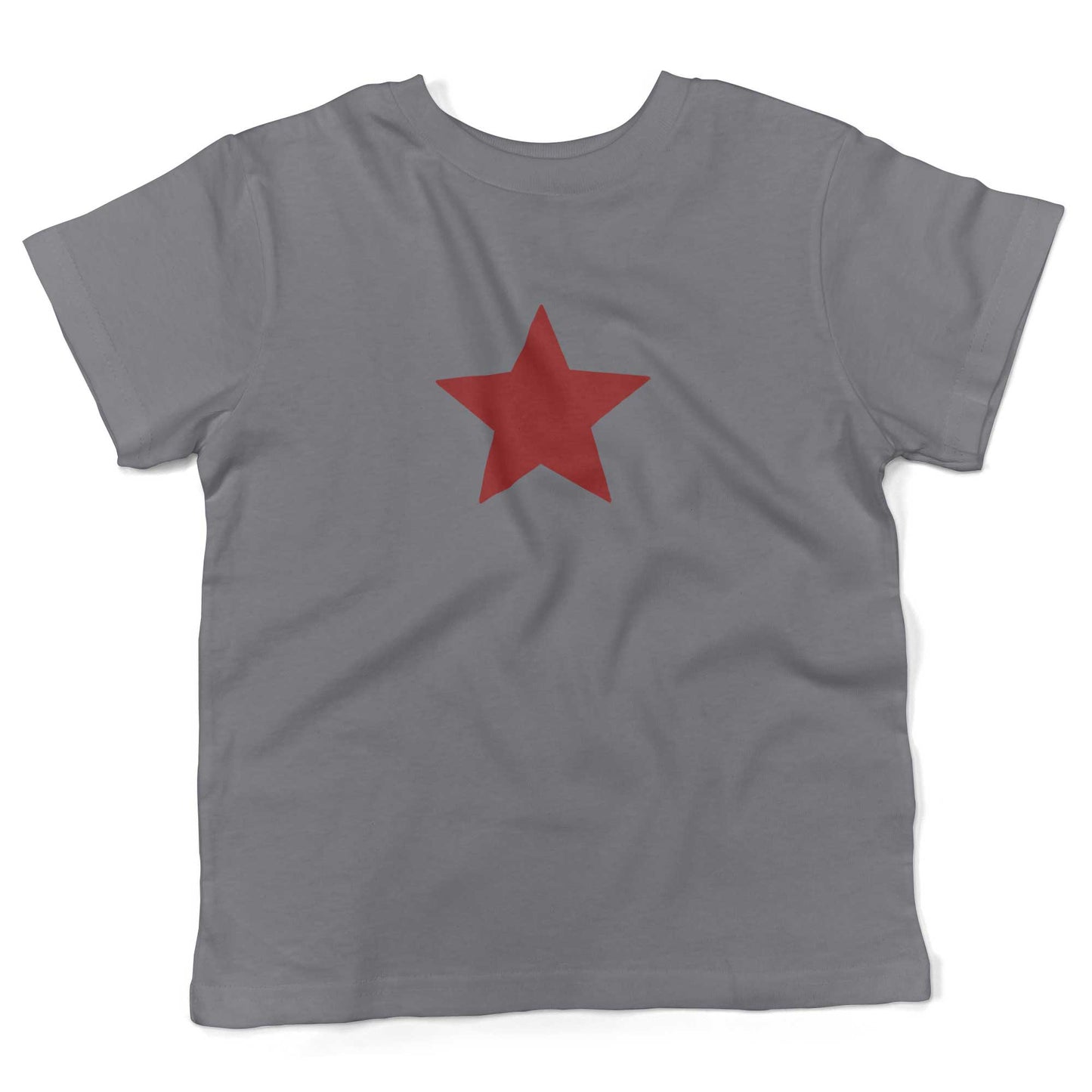 Five-Point Star Toddler Shirt-Slate-Red Star