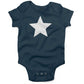 Five Point Star Infant Bodysuit-Organic Pacific Blue-White Star