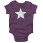 Five Point Star Infant Bodysuit-Organic Purple-White Star
