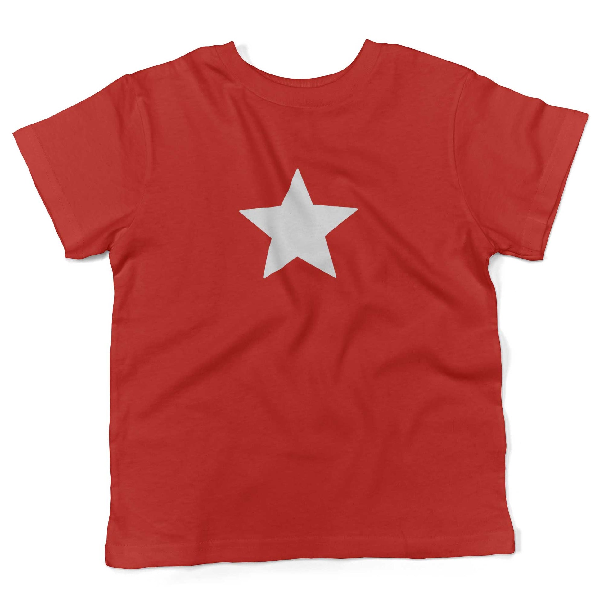 Five-Point Star Toddler Shirt-Red-White Star