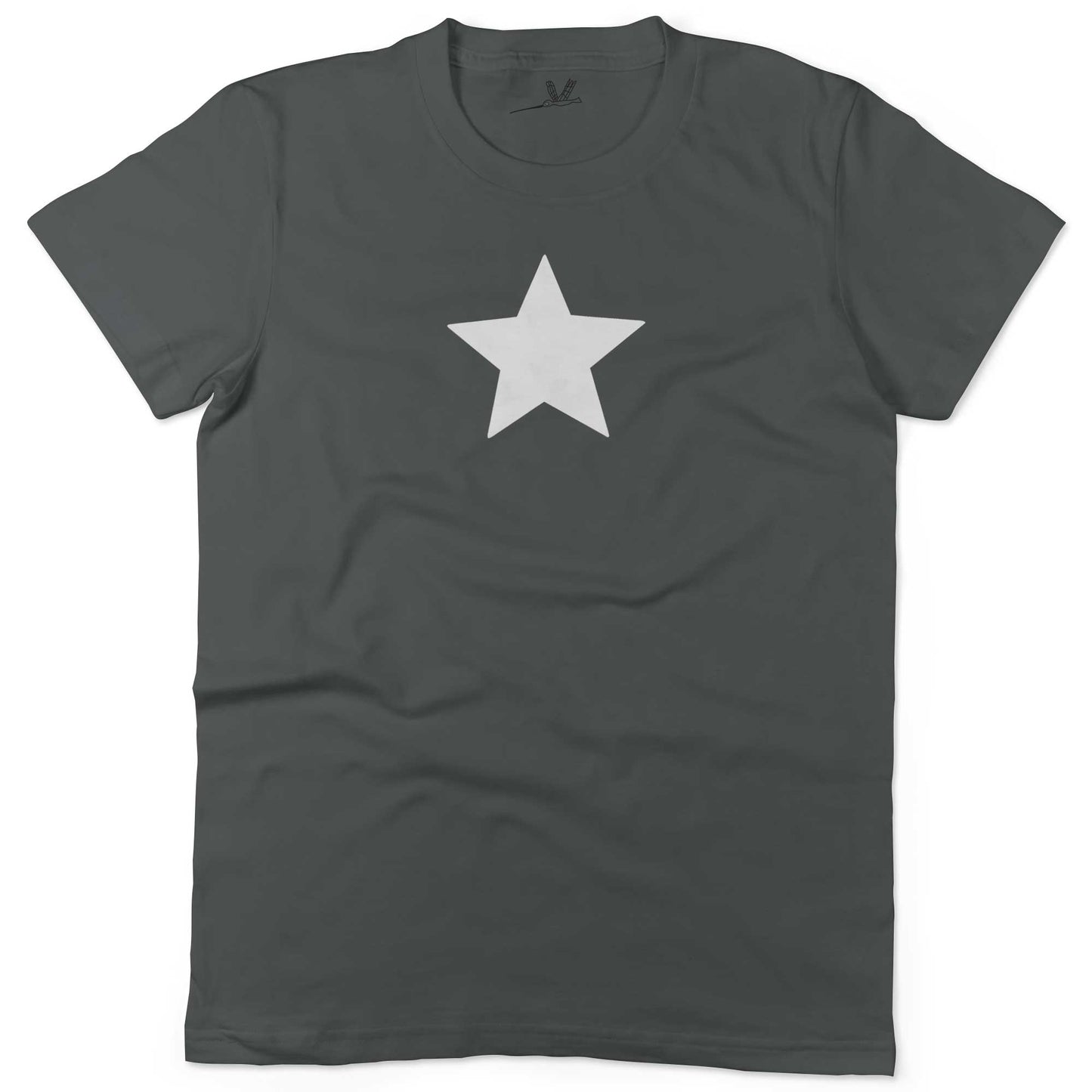 Star Unisex Or Women's Cotton T-shirt-Asphalt-Women
