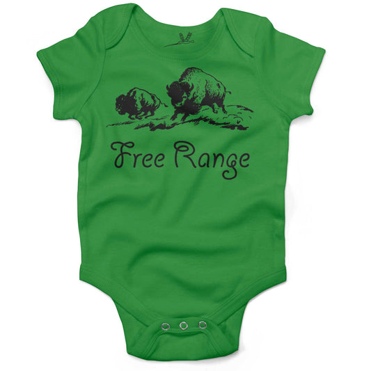 Where The Buffalo Roam Baby One Piece-Grass Green-3-6 months