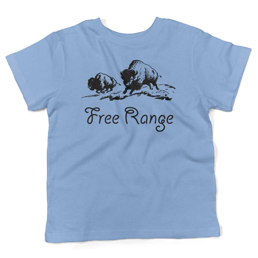 Where The Buffalo Roam Toddler Shirt-Organic Baby Blue-2T