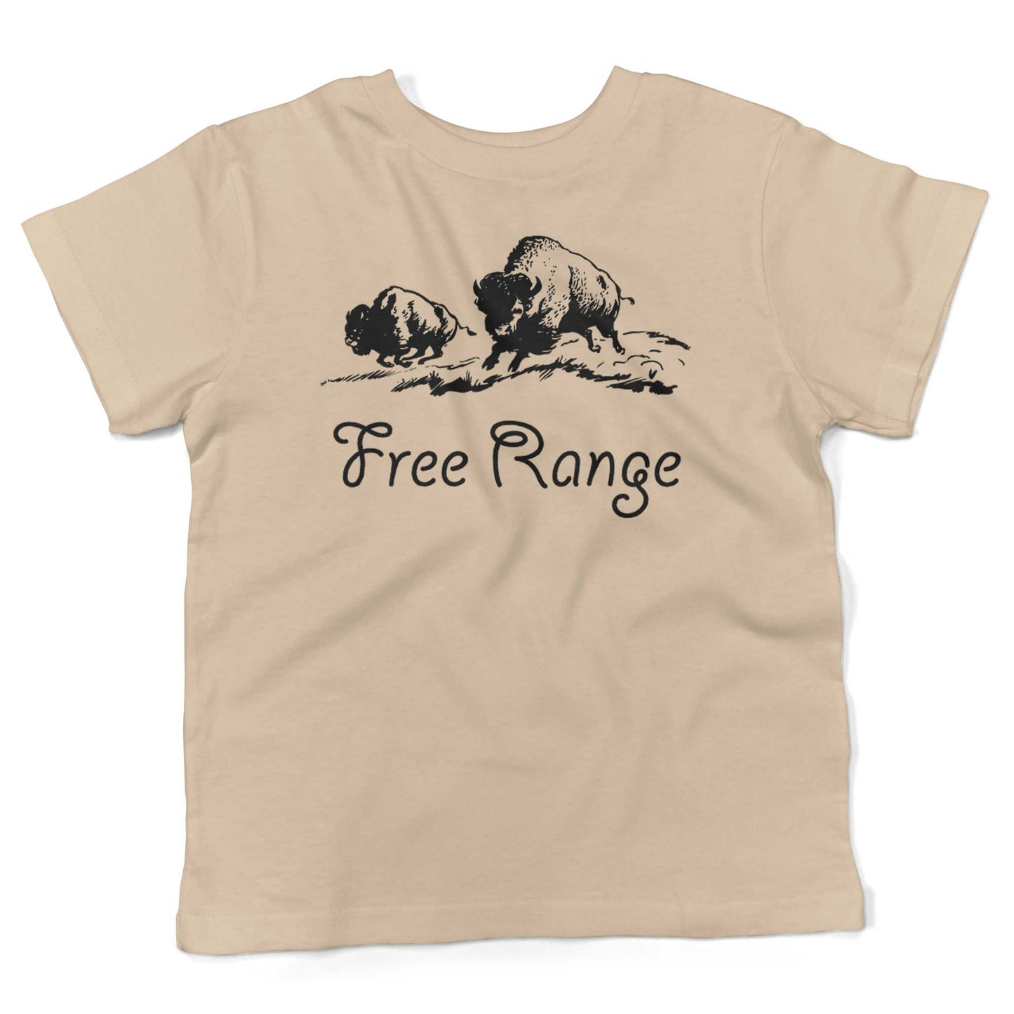 Where The Buffalo Roam Toddler Shirt-Organic Natural-2T