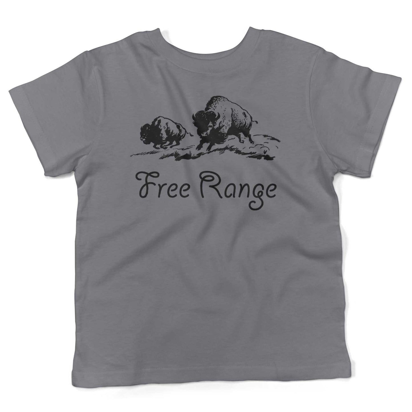 Where The Buffalo Roam Toddler Shirt-Slate-2T