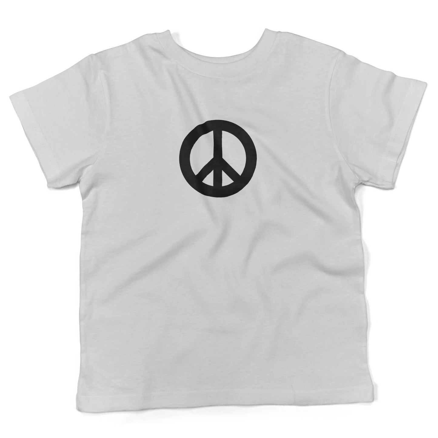 Peace Sign Toddler Shirt-White-2T
