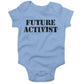 Future Activist Infant Bodysuit or Raglan Tee-Organic Baby Blue-3-6 months