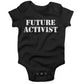 Future Activist Infant Bodysuit or Raglan Tee-Organic Black-3-6 months