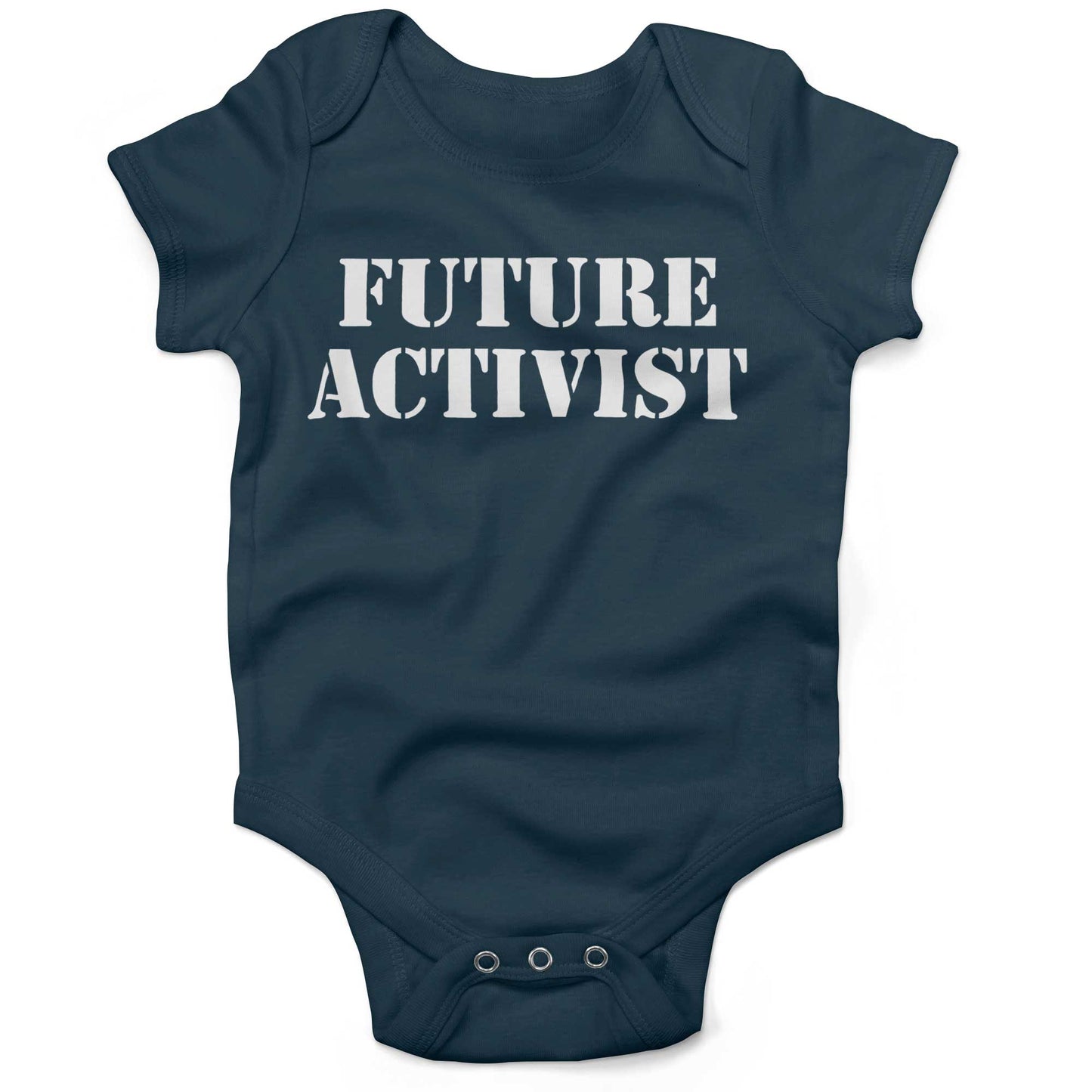 Future Activist Infant Bodysuit or Raglan Tee-Organic Pacific Blue-3-6 months
