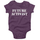 Future Activist Infant Bodysuit or Raglan Tee-Organic Purple-3-6 months