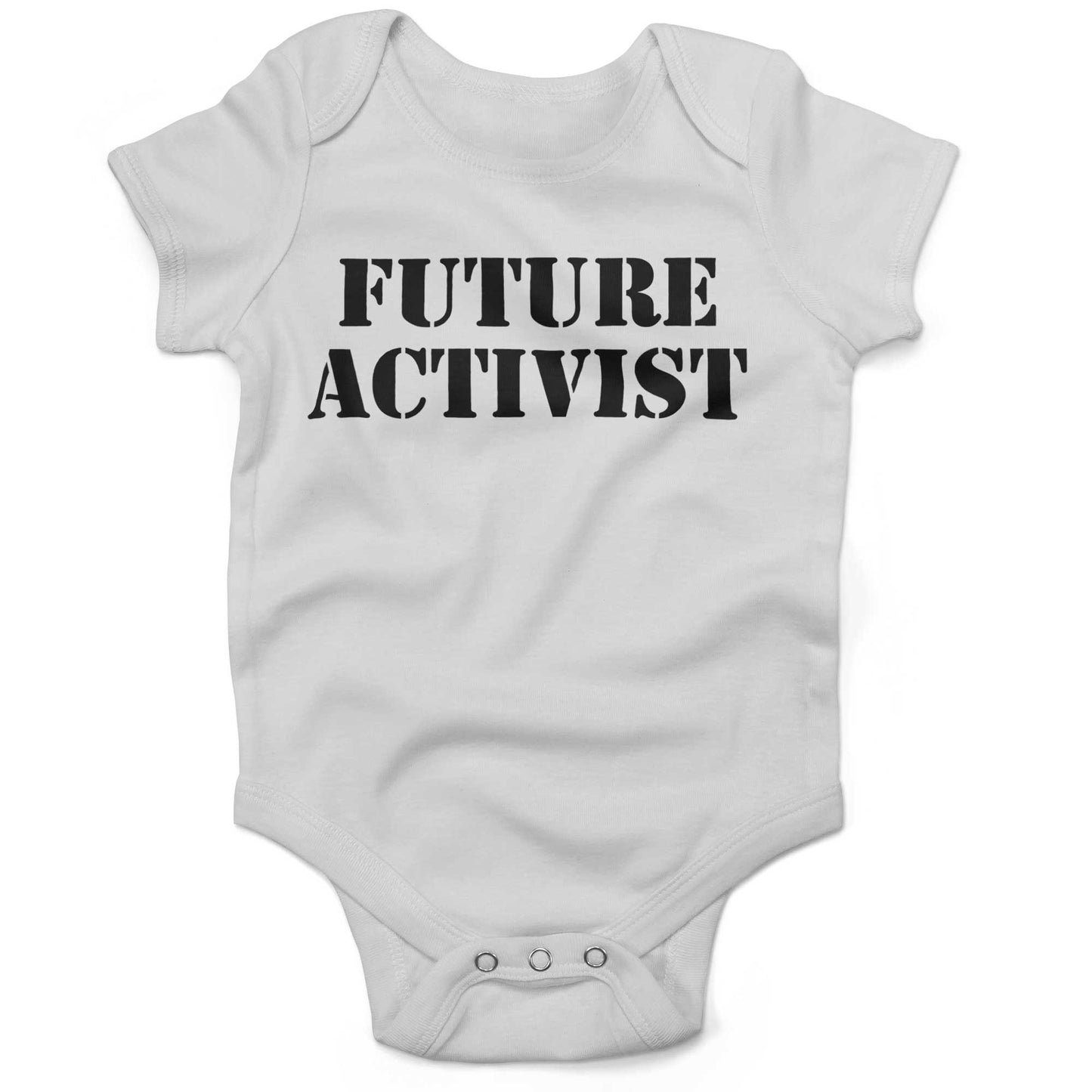 Future Activist Infant Bodysuit or Raglan Tee-White-3-6 months