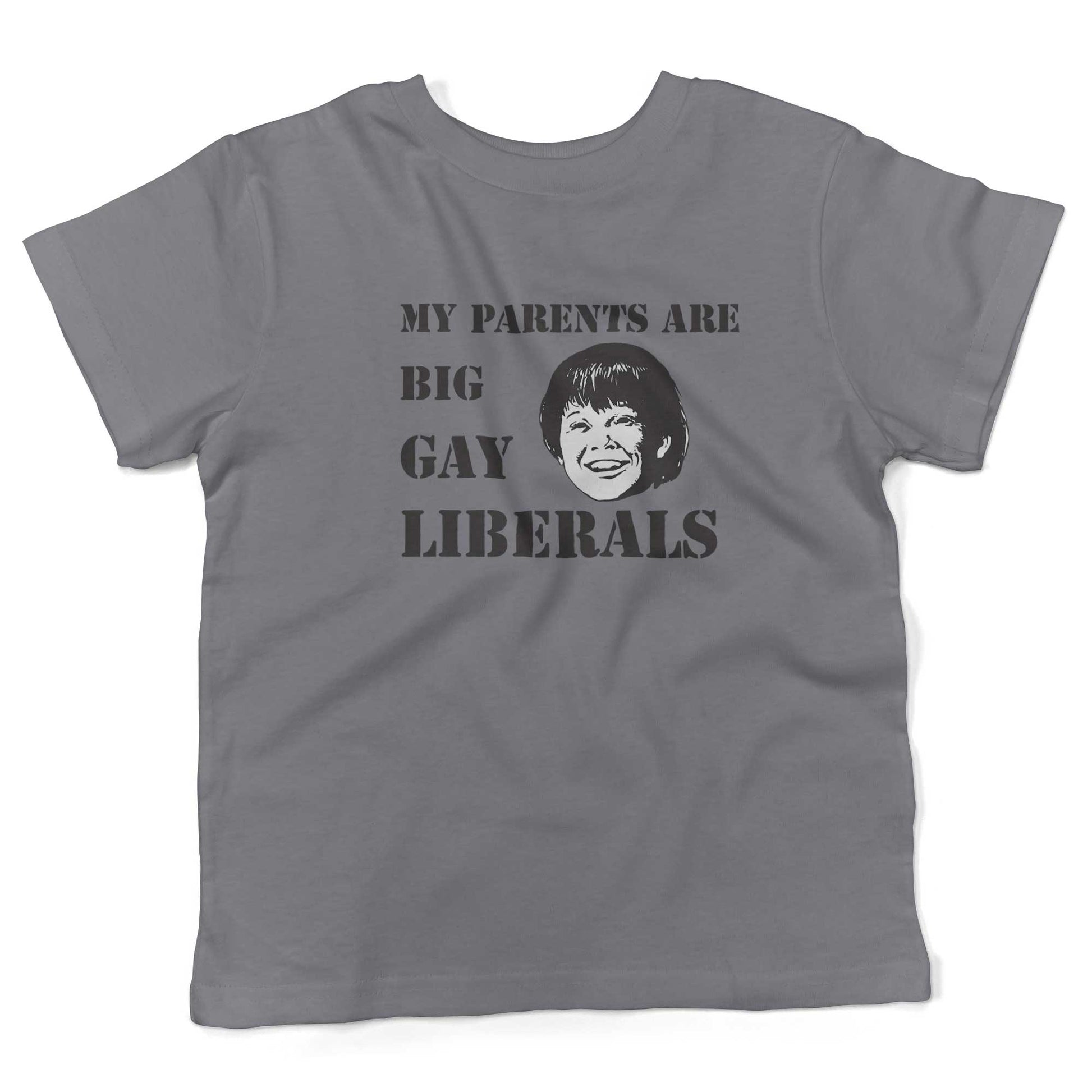 My Parents Are Big, Gay Liberals Toddler Shirt-Slate-2T